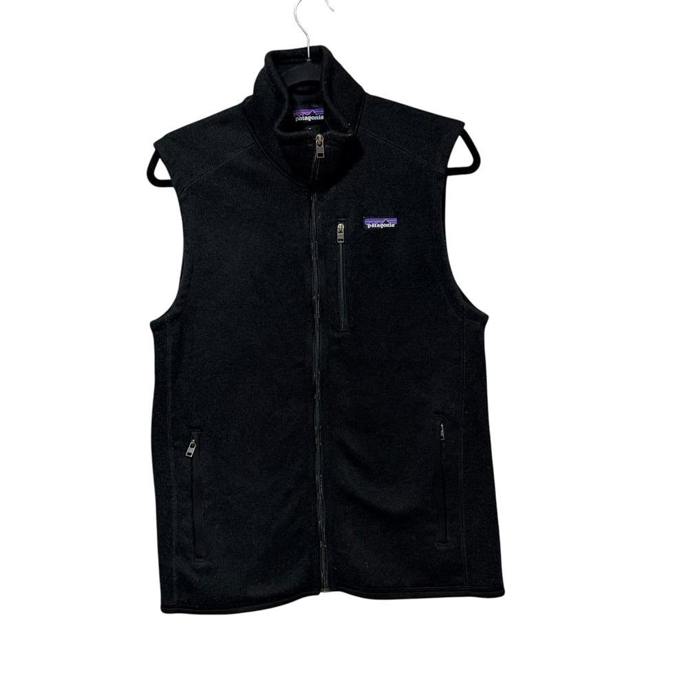 Patagonia Better Sweater Vest Mens Medium Black Full Zip Fleece 25882 FA19